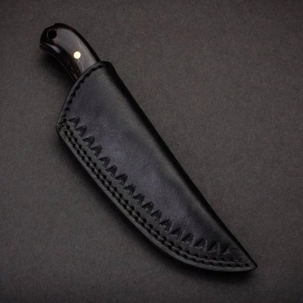 Couteau Skinner En Acier Damas Fait Main Avec Un Manche En Bois – Image 6