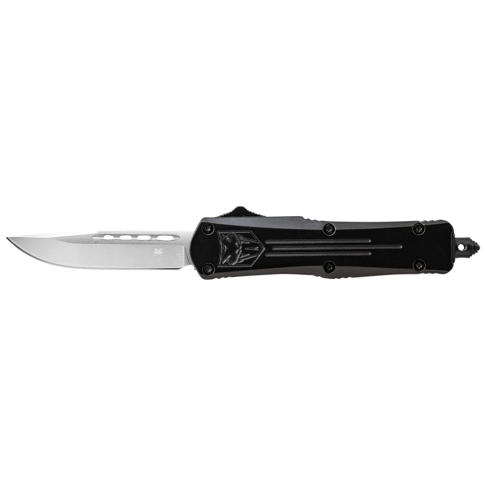 Couteau Automatique Medium FS-3 OTF Black Manche Aluminium Cobra Tec