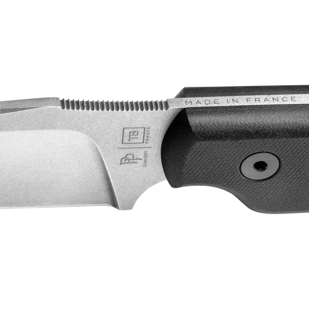 Couteau De Chasse Commandeur Noir Manche G10 TBOUTDOOR – Image 2