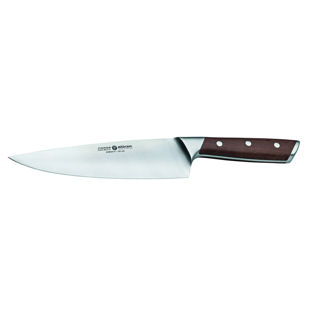 Couteau De Chef Forge Bois Manche Erable Boker Cuisine