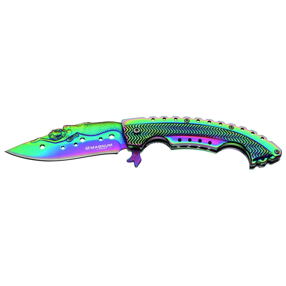 Couteau De Poche Rainbow Mermaid Manche Acier Boker Magnum
