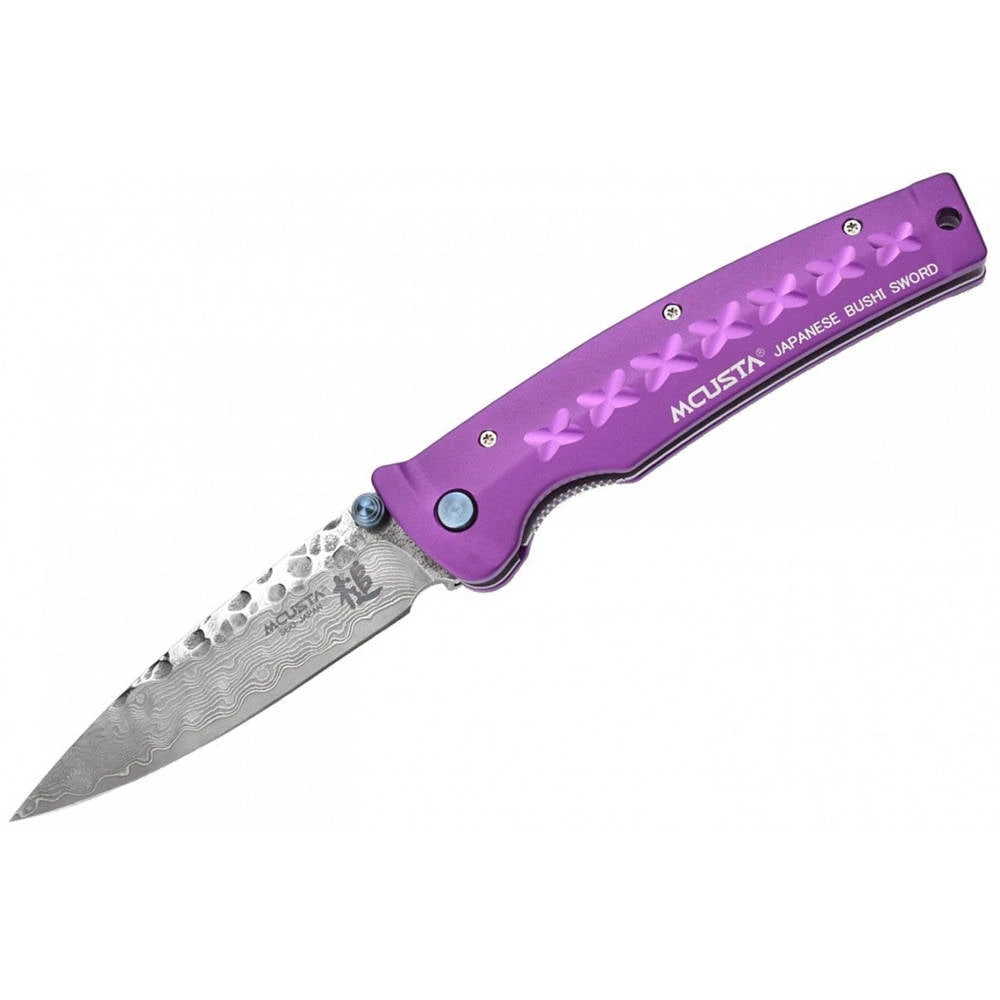 Couteau Pliant Damas Tsuchi Violet | Mcusta
